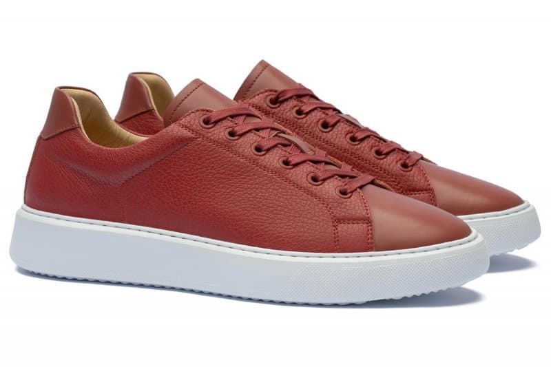 Sneakers natural leather bricks